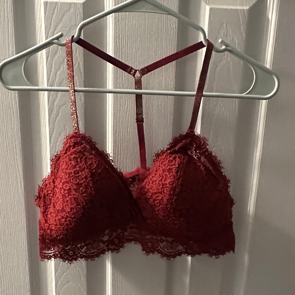 Lace Bralette in Deep Red